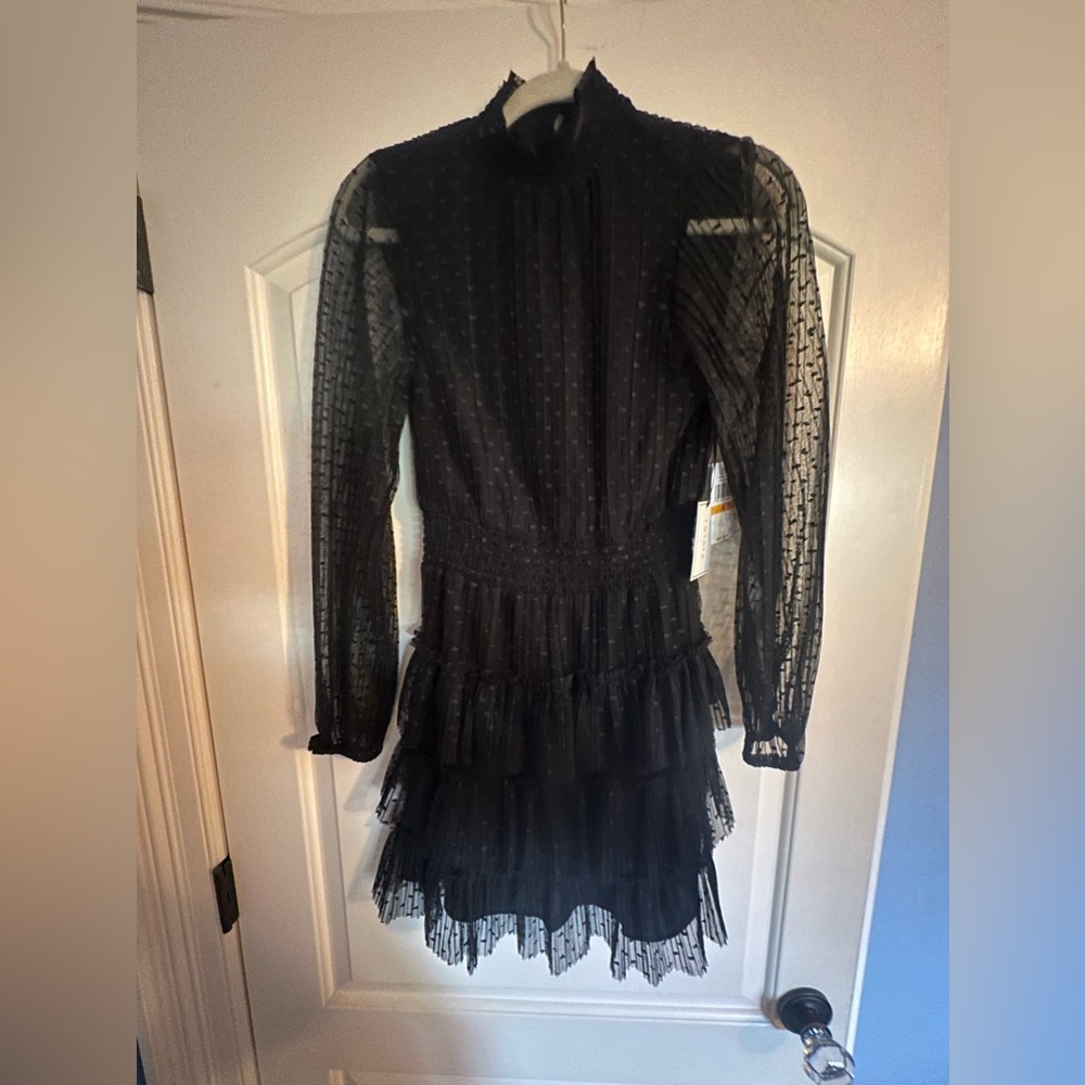 NWT 1. State Black Lace Dress Size Small